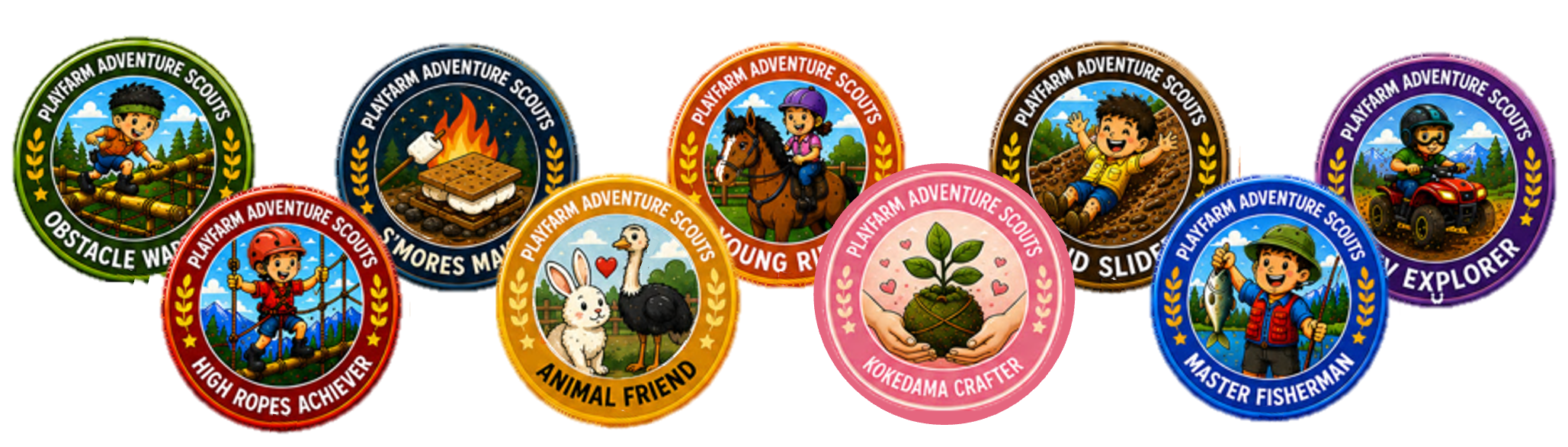 Playfarm Adventure Scouts Badges