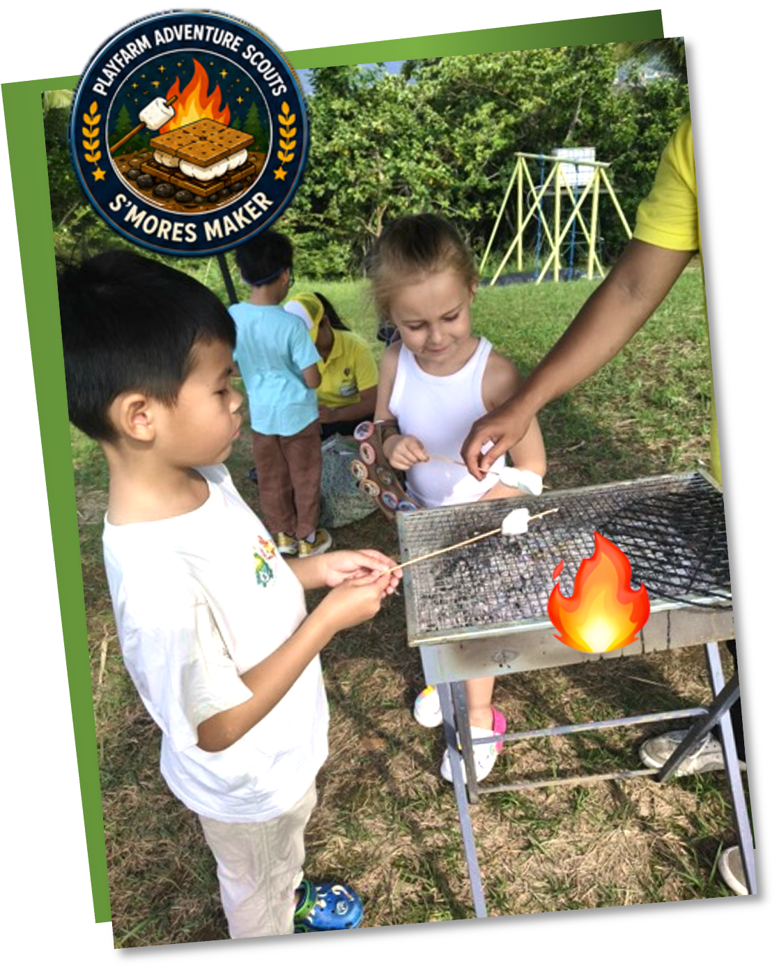 Children Making S'mores